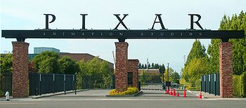 The front gate to Pixar Studios